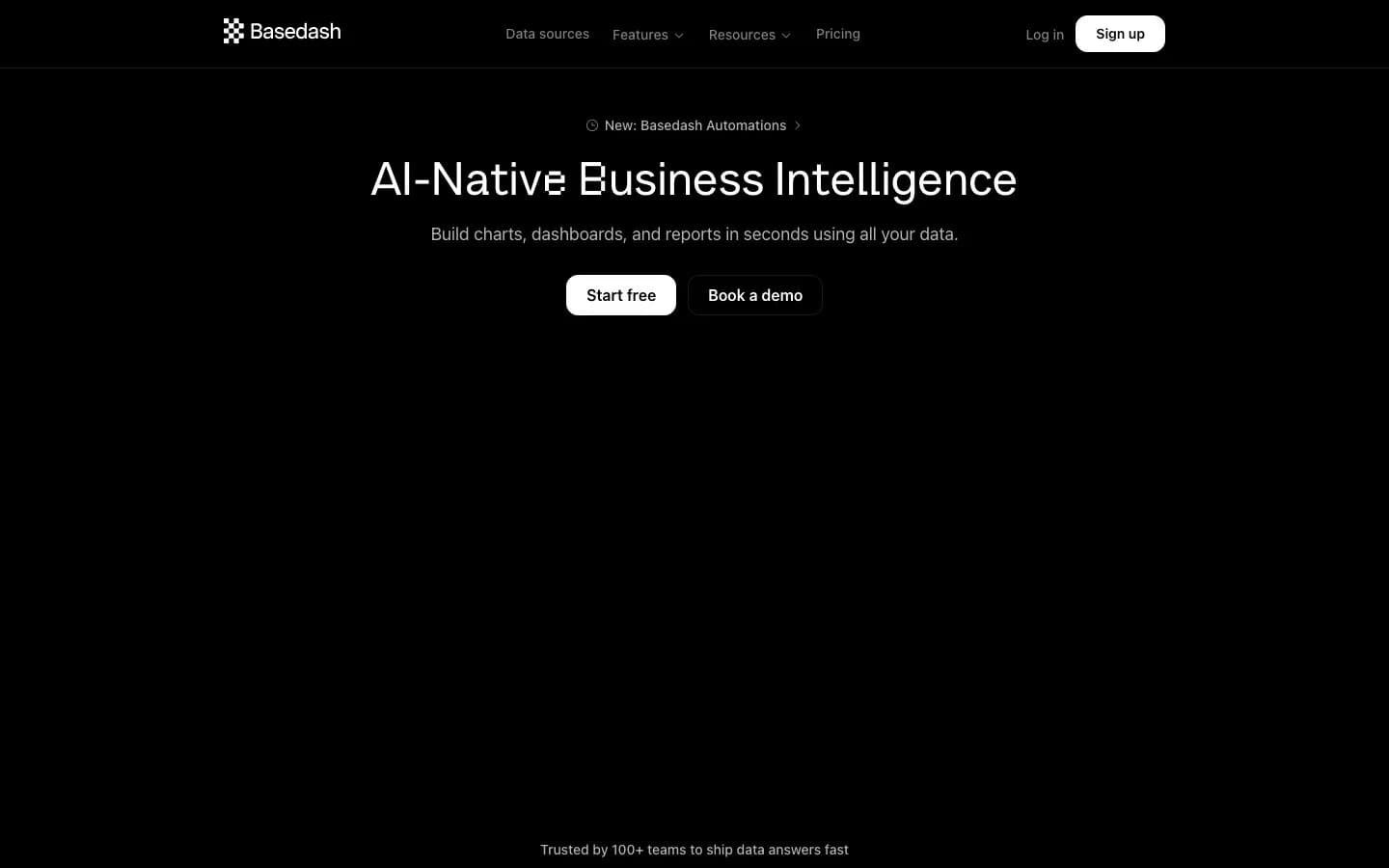 Basedash homepage