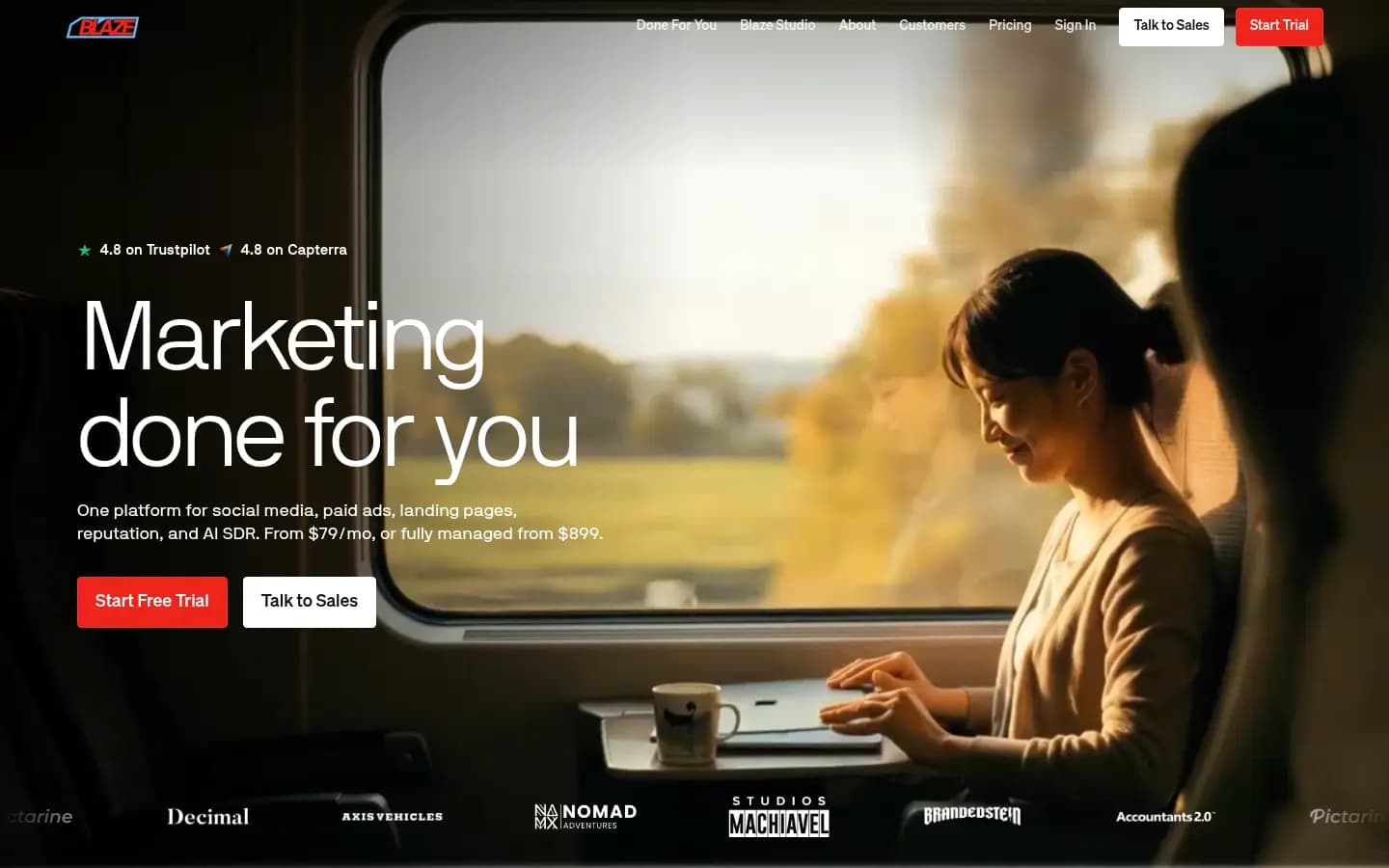 Blaze — AI content production with 100+ marketing workflows