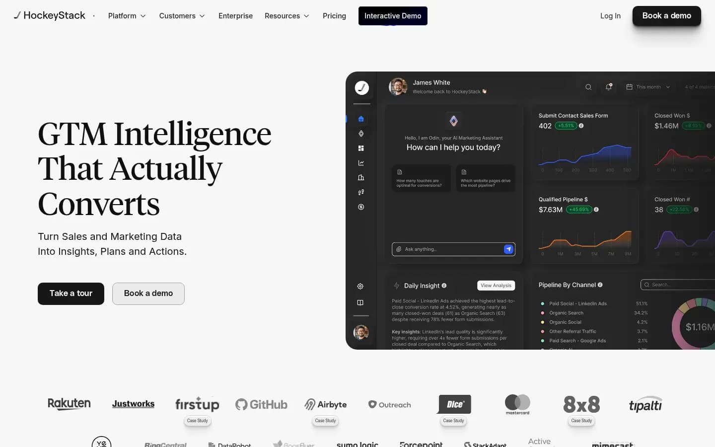 HockeyStack — warehouse-native B2B GTM agent unifying marketing, product, and sales