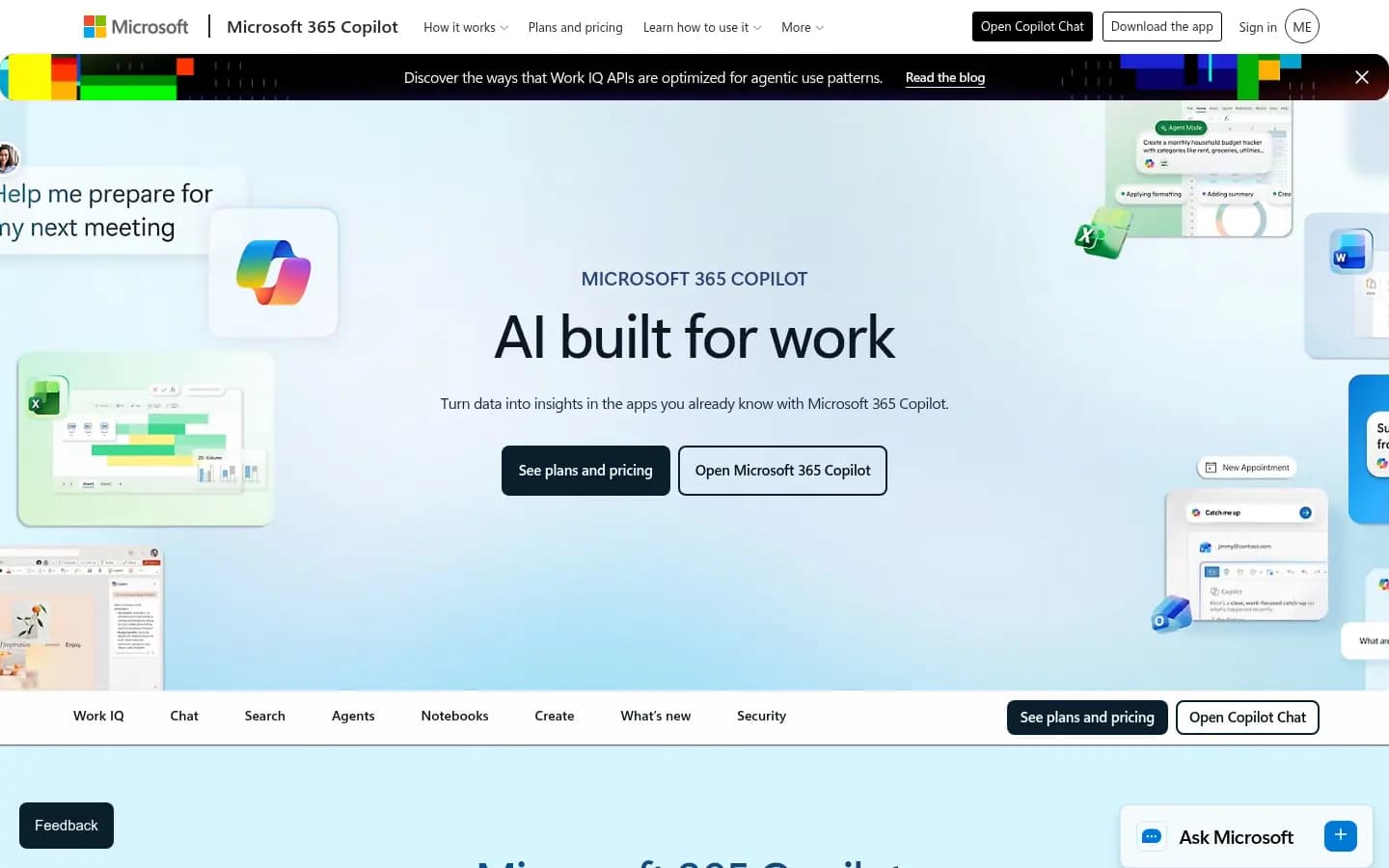 Microsoft 365 Copilot — Power BI and Dynamics data surfaced via general-work AI