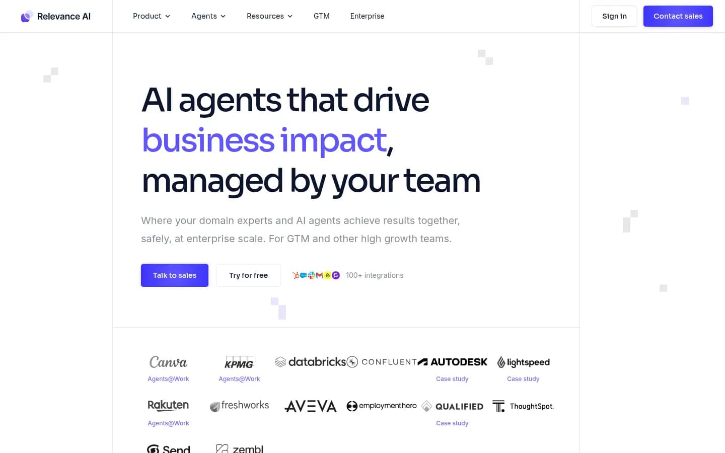 Relevance AI — no-code AI agent builder