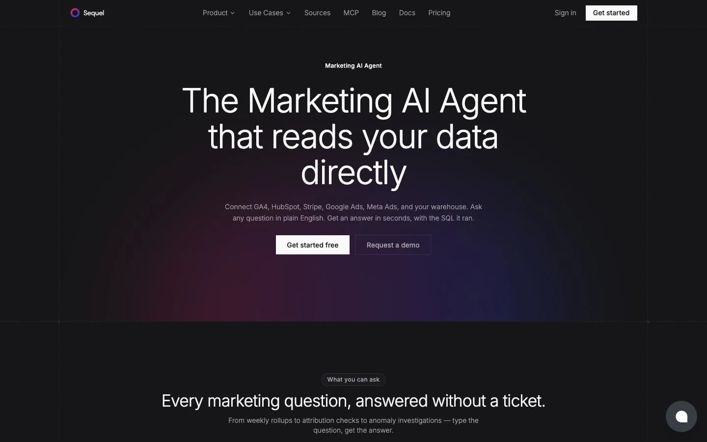 Sequel — the marketing AI agent that reads your data directly