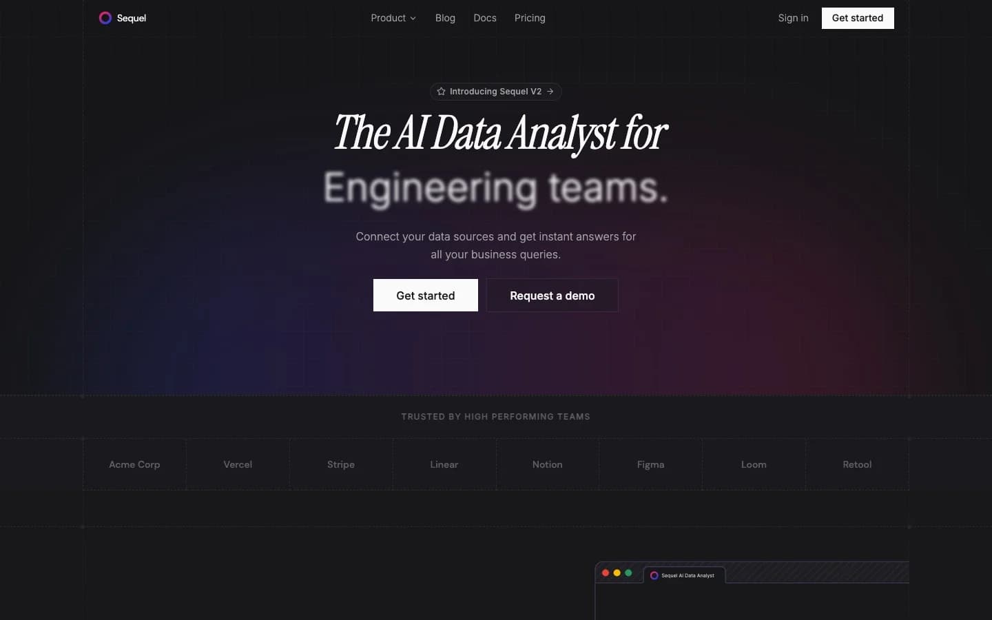 Sequel homepage