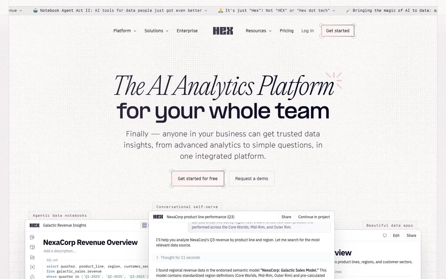 Hex homepage