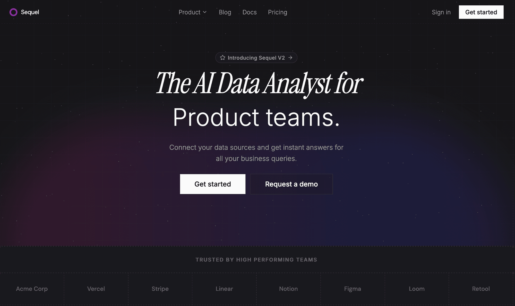 Sequel homepage