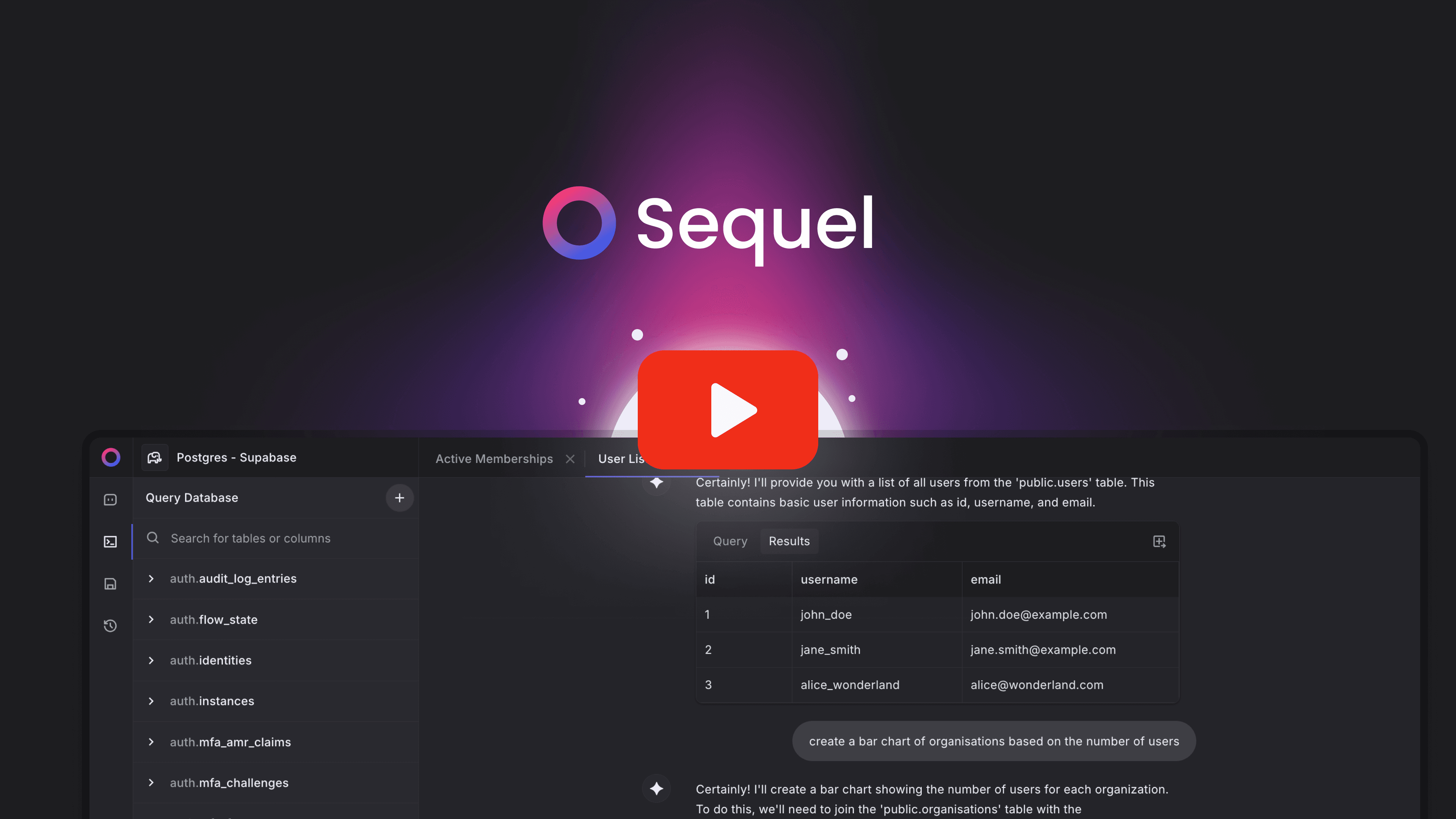 Natural language to SQL using Sequel