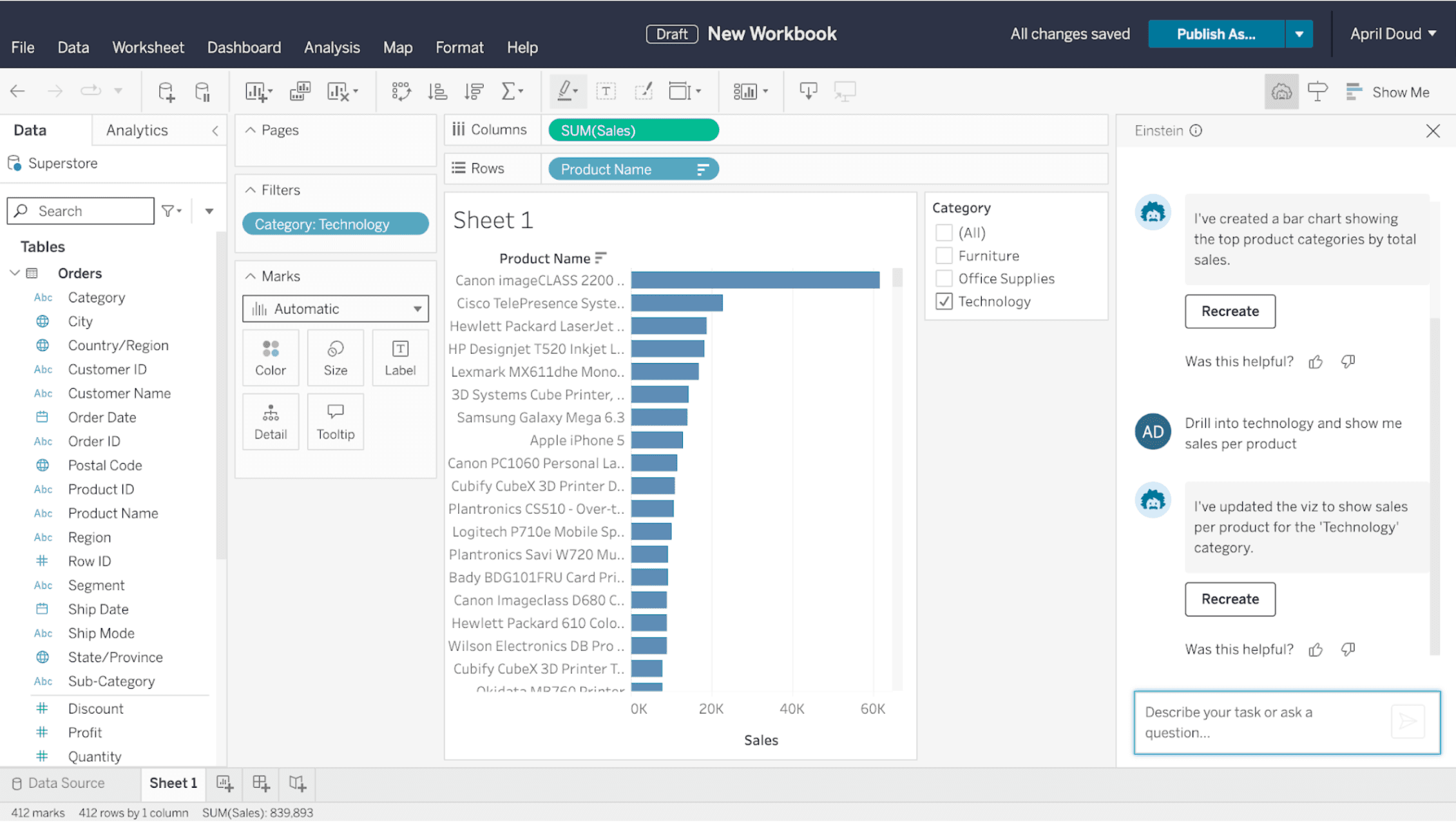 Tableau Dashboard