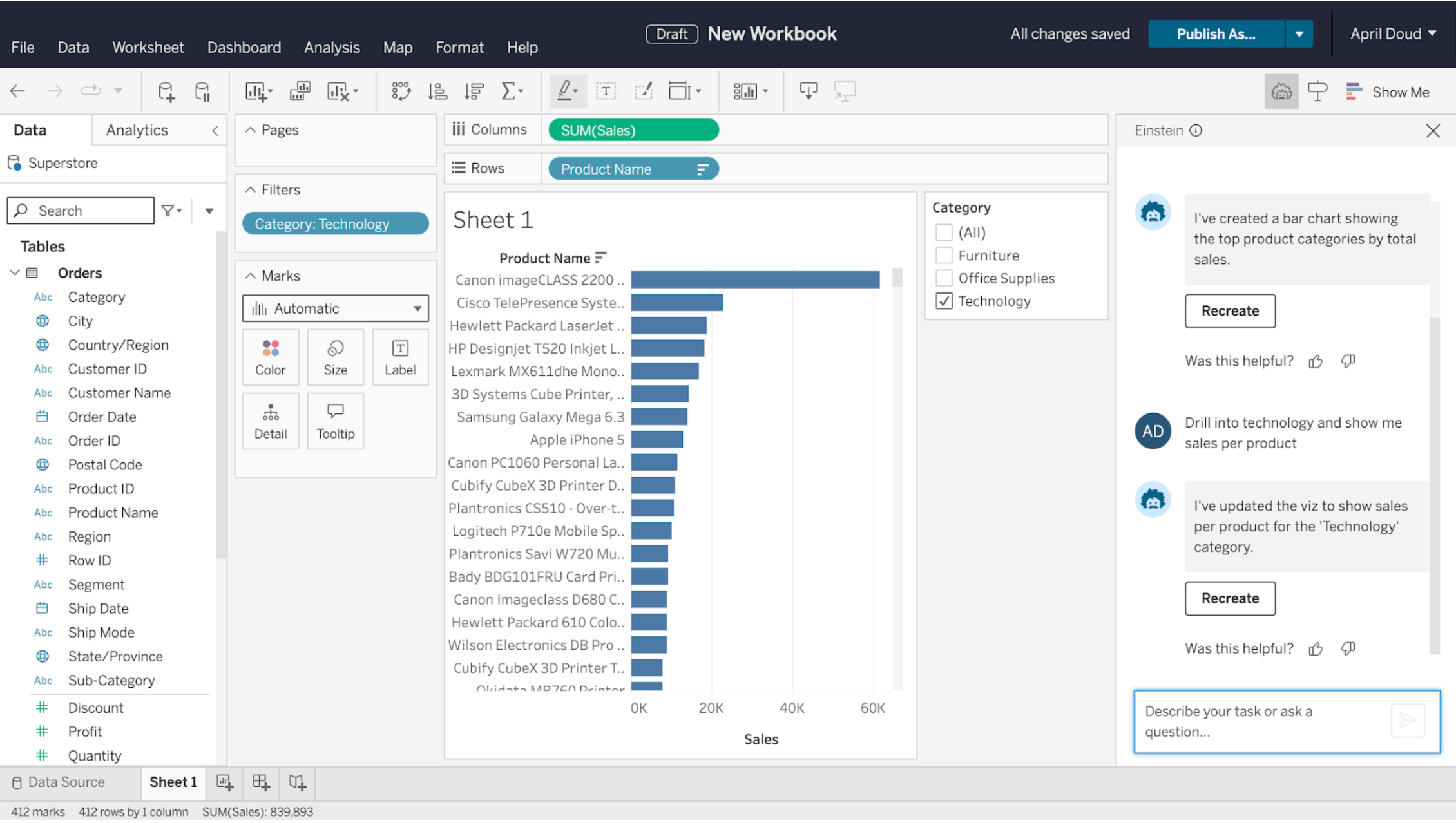 Tableau Dashboard